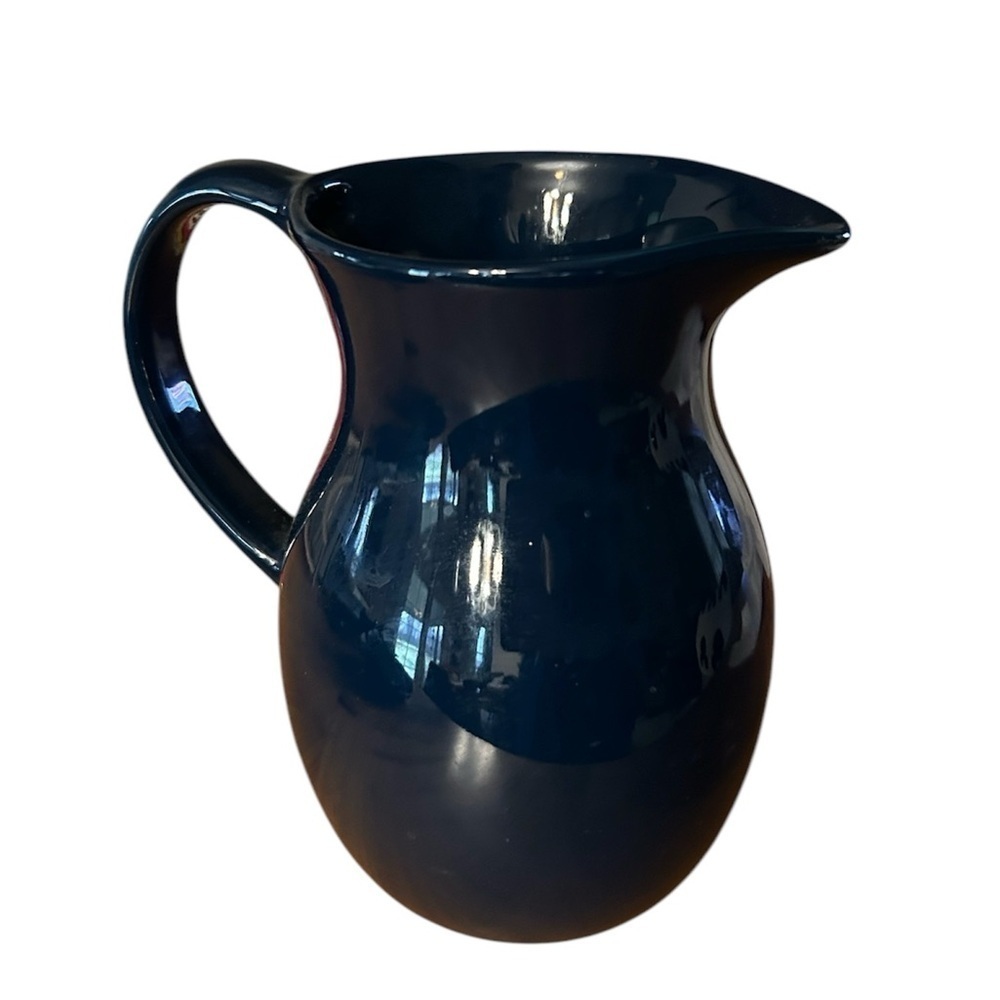 Dark Blue Ceramic Pitcher / Vase
